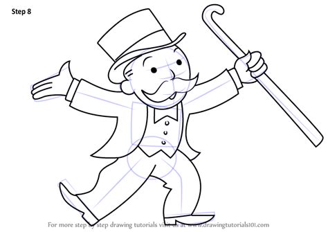 How To Draw Rich Uncle Pennybags From Monopoly Monopoly Step By Step
