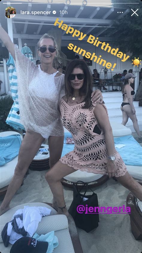 Gmas Lara Spencer 54 Flaunts Fit Body In Tiny White Bikini In Beach Photo To Celebrate Pals