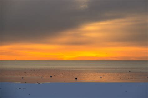 Wallpaper Sunlight Sunset Sea Shore Reflection Sky Snow Beach