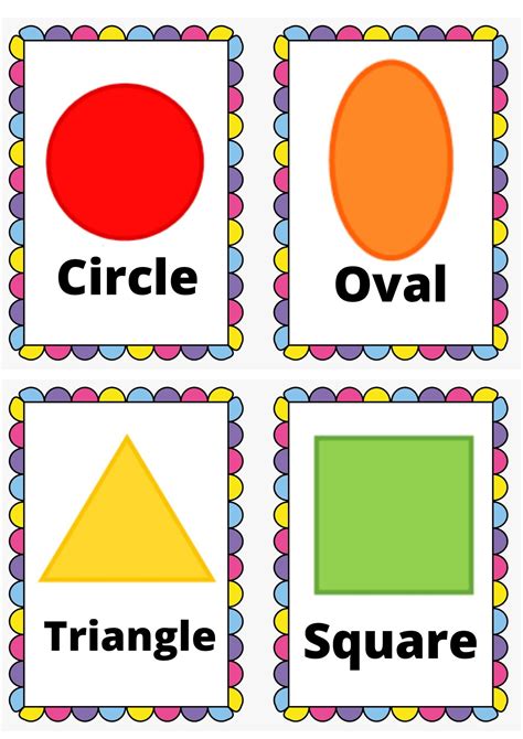 Free Printable Shape Flashcards Printable Templates By Nora