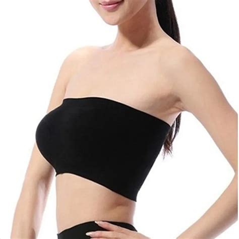 Girl Women Sexy Basic Boob Tube Top Elastic Seamless Bandeau Strapless Camisoles Stretch Vest