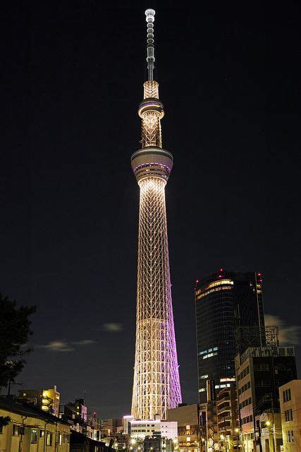 Tokyo Sky Tree At Night The Worlds Tallest Tower At 2100 Feet