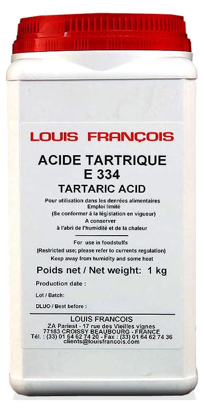 acido tartarico 1 kg louis françois meilleur du chef