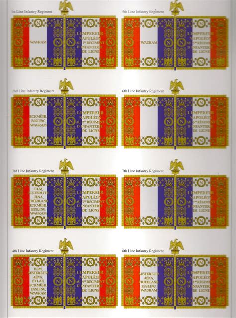 Bandiere Dal 1 Rgt All8 Rgt Fanteria Di Linea Guerre Napoléonienne