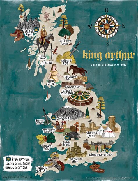 When the child arthur's father is murdered, vortigern, arthur's uncle, seizes the crown. How to visit the legendary locations in 'King Arthur ...