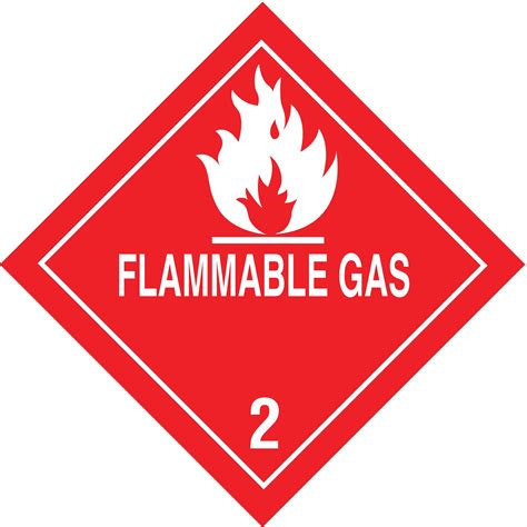 Flammable Gas In Label Wd Dot Container Label U U