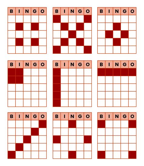Types Of Bingo Games Patterns Patterns Of Bingo 75 Do You Need Some