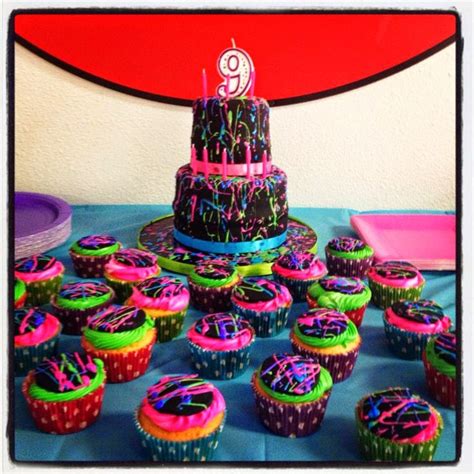 My Neon Cakes Splatter Cake Neon Birthday Party