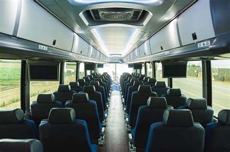 The Inside Of A Charter Bus Lets Take A Look