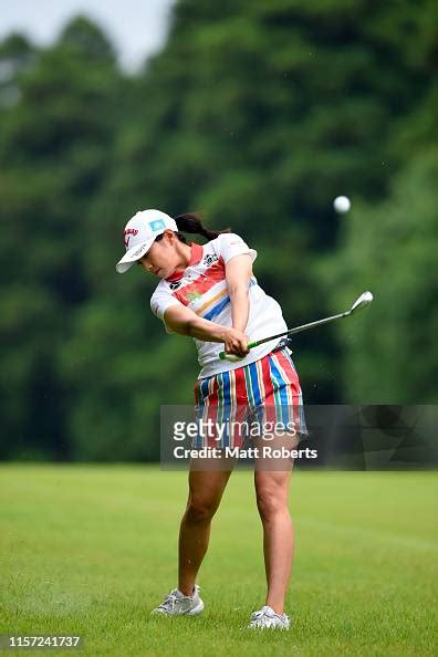 Momoka Miura Of Japan Hits Her Second Shot On The 1st Hole During The