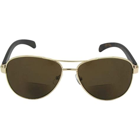Aviator Bifocal Sunglasses B117 Gold Frame Brown Lenses C718g20c6gi