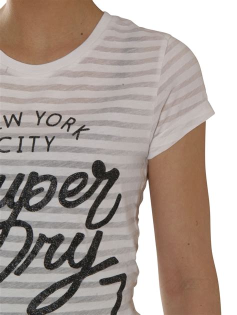 superdry nyc burnout stripe entry tee shirts weiss yam yam world de