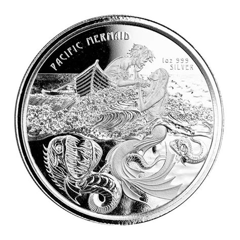 2021 Samoa Pacific Mermaid 1 Oz Silver Bu Coin