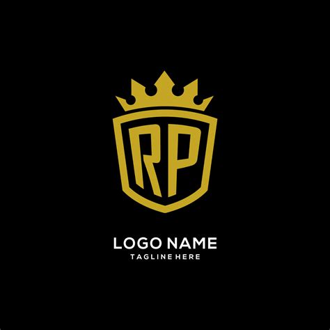 Initial Rp Logo Shield Crown Style Luxury Elegant Monogram Logo Design 7936547 Vector Art At