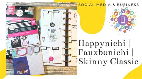 Happynichi Skinny Classic Happy Planner Social Media And Business