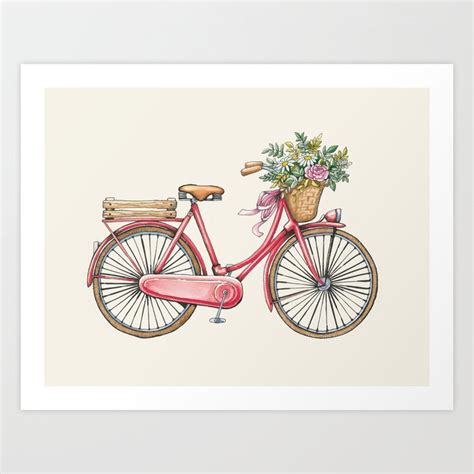 Vintage Bicycle Art Print By Vitor7costa Society6
