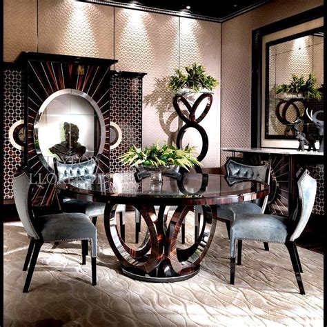 High End Dining Table Macassar Ebony And Glass Taylor Llorente Furniture
