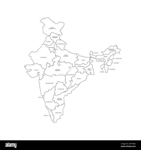 India Map Stock Vector Images Alamy