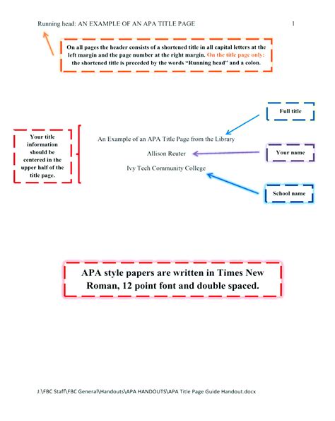 Apa Format 6th Edition Template