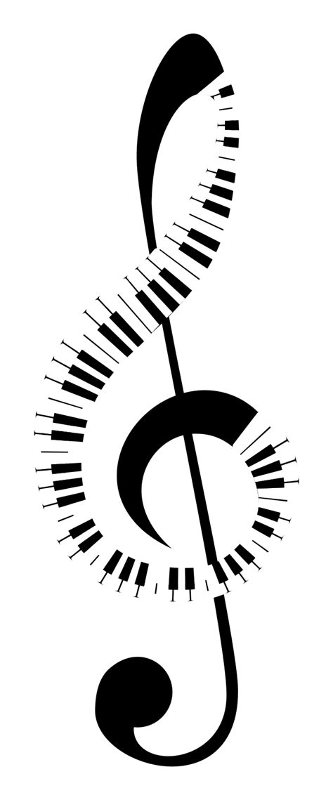 Music Note With Piano Keys Clip Art Image Clipsafari
