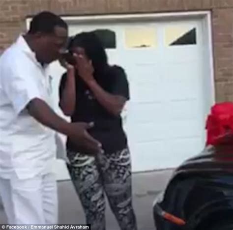 Wife Laughs Hysterically As Her Husband Surprises Her With A New Car