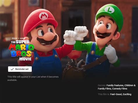 ‘the Super Mario Bros Movie Confirmed For December 2023 Netflix
