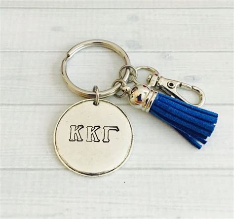 Kappa Kappa Gamma Key Chain Sorority Key Chain Tassel Key Etsy