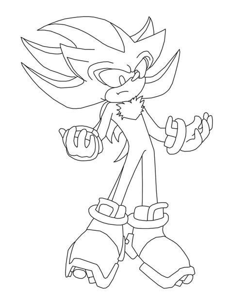 Super Sonic And Super Shadow Coloring Pages