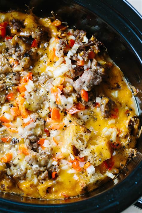 How To Make A Sausage And Egg Breakfast Casserole In The Slow Cooker