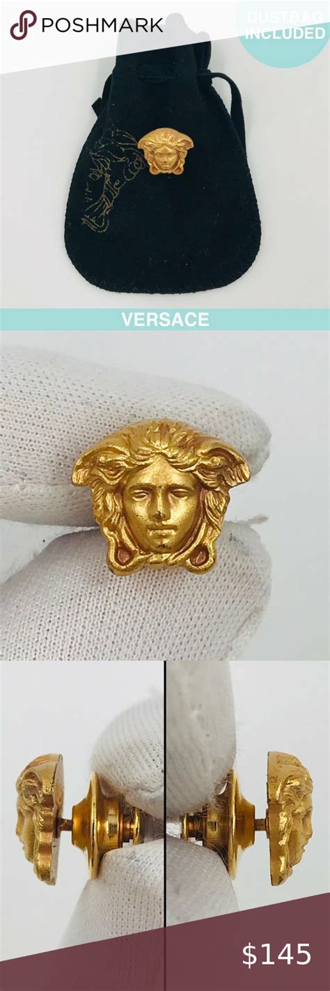 Auth Versace Medusa Head Gold Colored Pinbrooch Pinbrooch With The