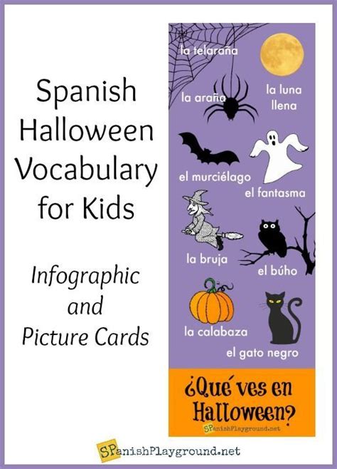 Spanish Halloween Infographic With Vocabulary To Talk About The Holiday