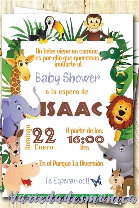 Invitaciones De Safari Para Baby Shower