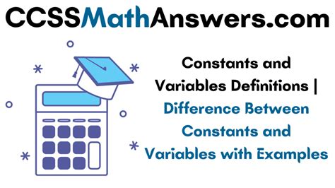 Constants And Variables Definitions Difference Between Constants And