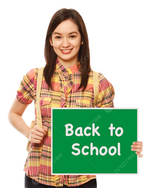 Student Going Back To School Advertising Beautiful Sign Pretty Png