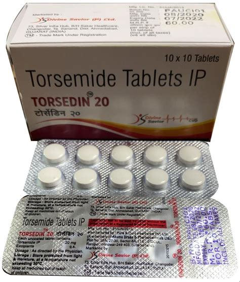 Torsedin Torsemide Tablets IP Divine Savior At Rs Stripe In Sanand ID