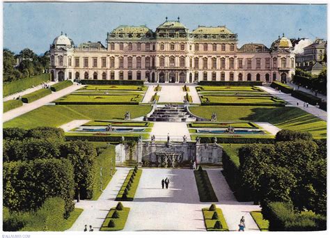 Vienna Castle Belvedere Vienna Austria Postcard 1688