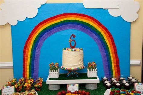 Rainbow Birthday Party Ideas Photo 1 Of 20 Rainbow Theme Party
