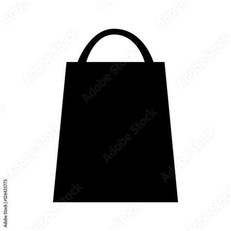 Silhouette Of Shopping Bag Icon Over White Background Vector