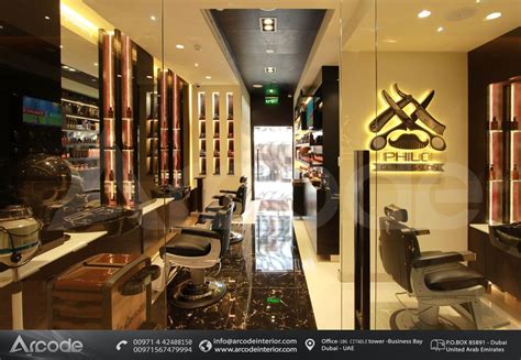 Arcode Interior Gallery Retails Hair Section Design Gents Salon