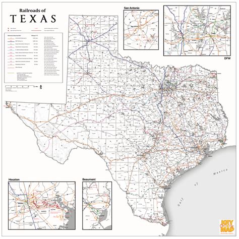 Texas Railroad Wall Map Official Map Of Texas 2022 Houston Map Company