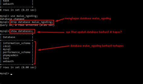 Cara Menghapus Database Di Cmd Cara Merubah Tabel Dan Merubah Data