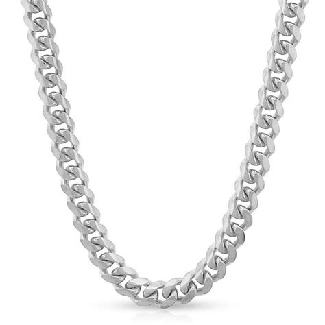 Next Level Jewelry 14k White Gold 5mm Solid Miami Cuban Curb Link