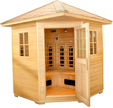 4 Person 220v Outdoor Sauna Hemlock Far Infrared 8xl Ceramic Heaters