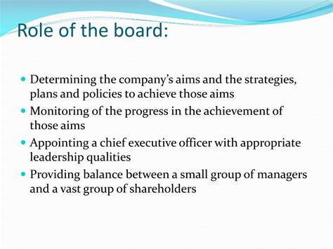 Ppt Board Of Directors And Its Role Powerpoint Presentation Free