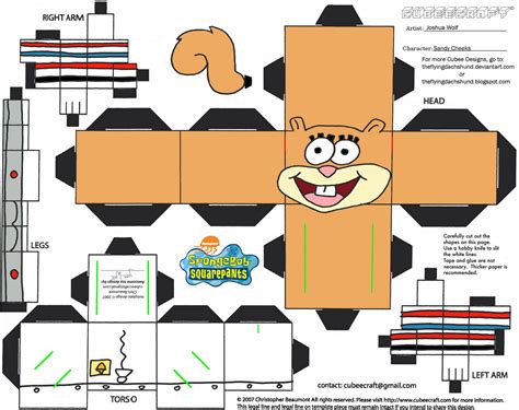 Sandy Paper Toy Free Printable Papercraft Templates