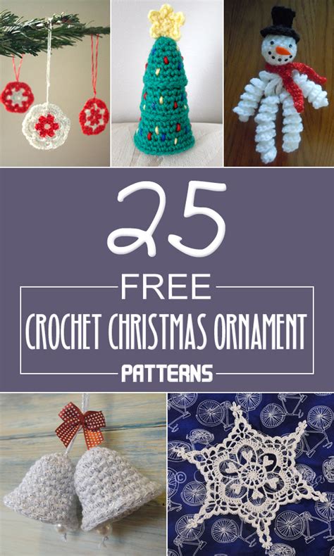25 free crochet christmas ornament patterns