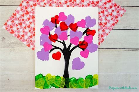 How To Make A Colorful Heart Tree Painting In 2021 Valentines Art