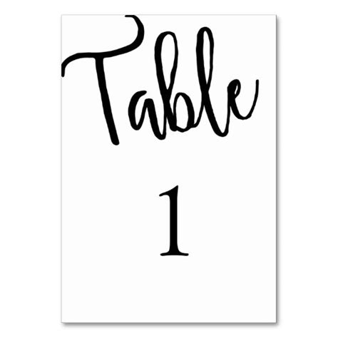 Downloadable Free Printable Calligraphy Table Numbers Printable Word