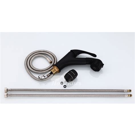 Package includes bathroom sink faucet x 1 drain assembly(with overflow) x 1 hot and cold water. Pull Out Bathroom Faucet Black Oil-Rubbed Bronze Vessel ...