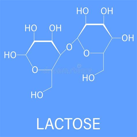 Lactose Milk Sugar Molecule Skeletal Formula Stock Vector